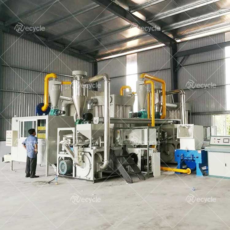 Customer site of aluminum-plastic sorting and recycling equipment