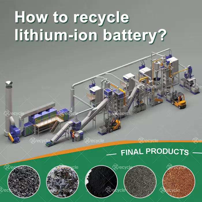 EV Li-ion Battery Crushing Recycling Machine