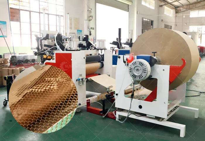 Honeycomb paper manufacturing process machine