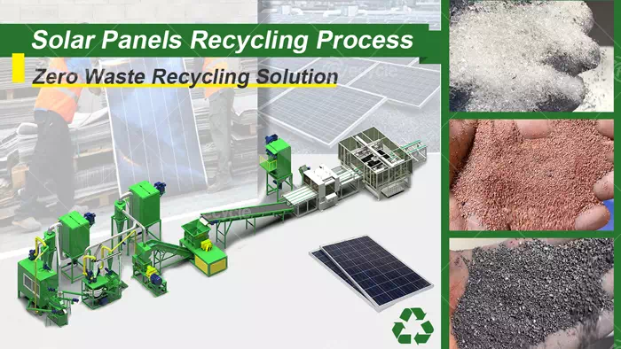 Solar PV panels recycling machine